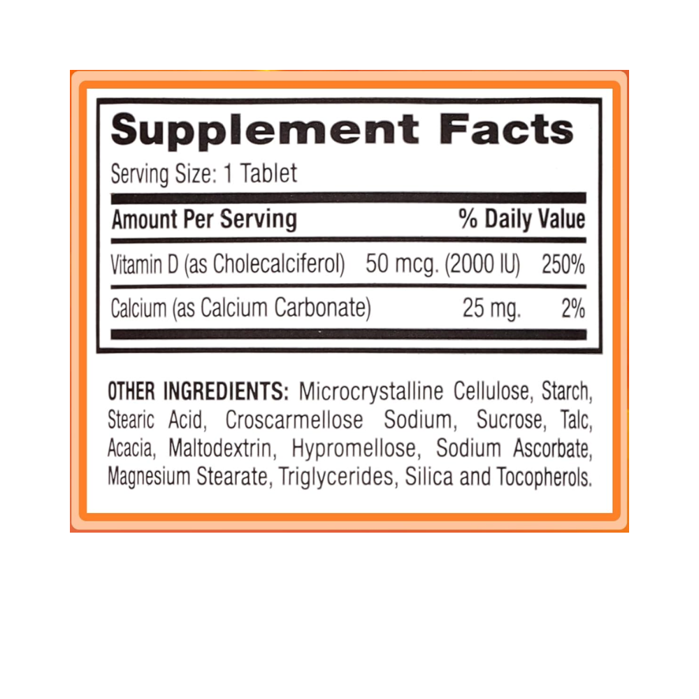 Vitamin D3 50 MCG
