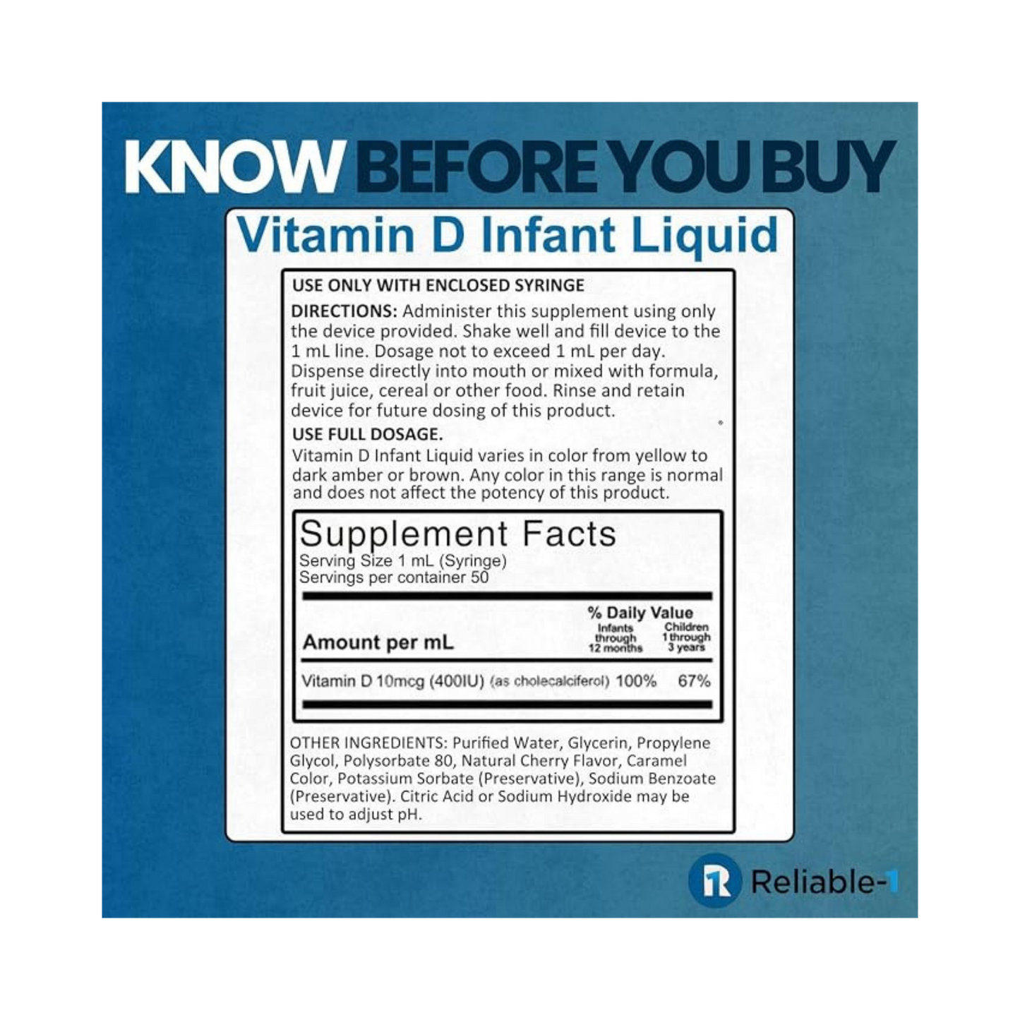 Liquid Vitamin D for Infants