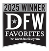 2025 DFW Favorites award logo with black background